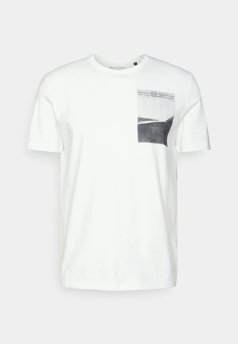 Marc O'Polo Herren SLEEVE CREW NECK - T-Shirt Print - White 4 Marc O'Polo Herren SLEEVE CREW NECK - T-Shirt Print - White – Bild 4