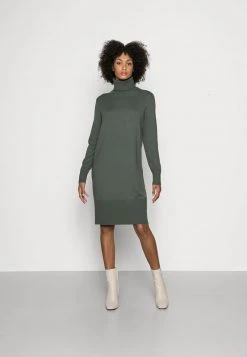 Marc O'Polo HEAVY DRESS LONGSLEEVE TURTLE NECK - Strickkleid - Fresh Moss | Damen