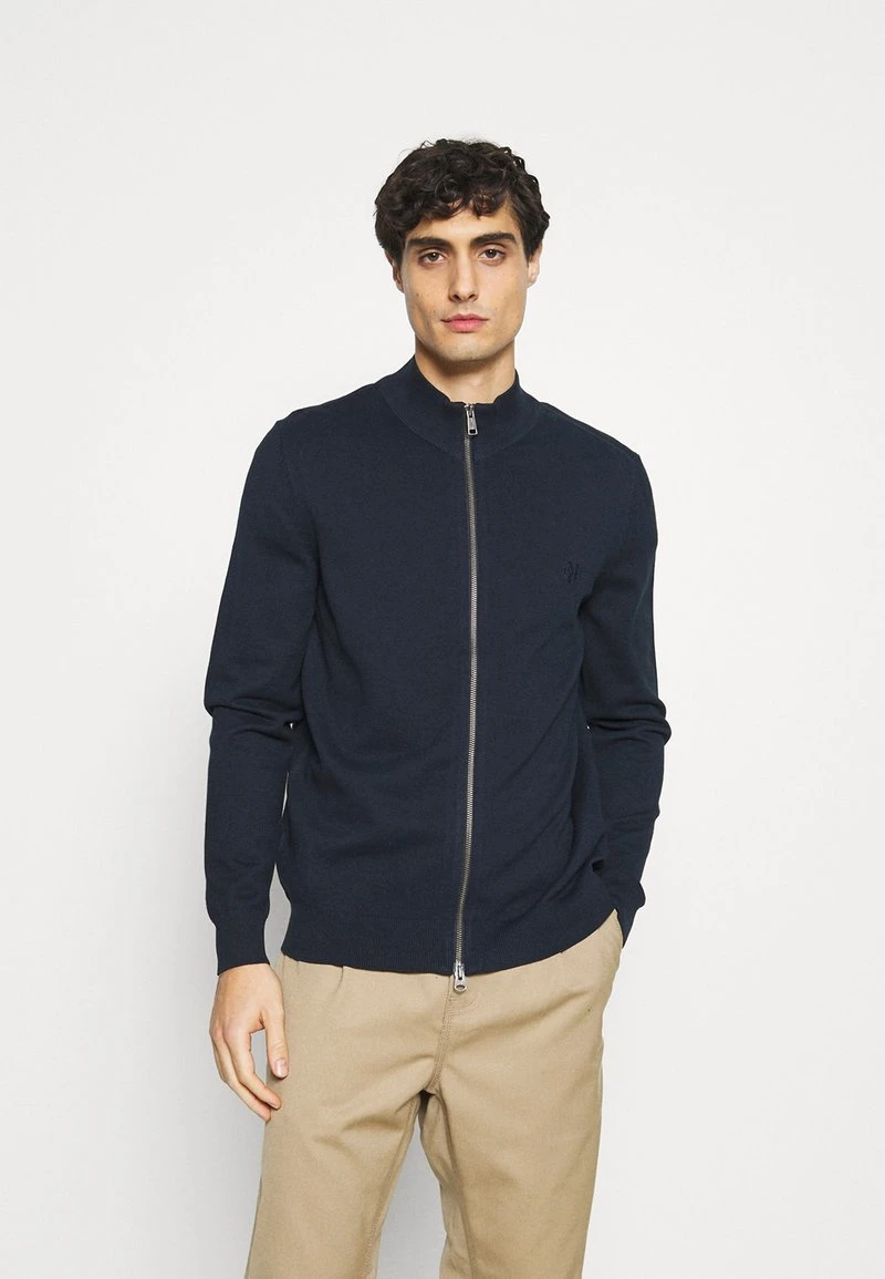 Marc O'Polo JACKET WITH ZIP - Strickjacke - Total Eclipse | Herren 1 Marc O'Polo JACKET WITH ZIP - Strickjacke - Total Eclipse | Herren