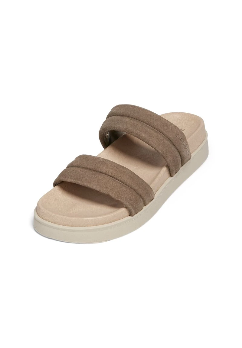 Marc O'Polo Damen Pantolette Flach - Dark Taupe 2 Marc O'Polo Damen Pantolette Flach - Dark Taupe – Bild 2