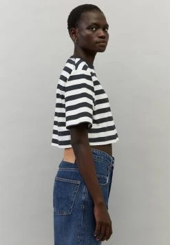 Marc O'Polo ARCHIVE CODE CROPPED - T-Shirt Print - Multi Deep Navy | Damen -Marc O'Polo Verkäufe ed83f68353294b9d8288b2dbd9cf1aa6