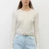 Marc O'Polo Damen LONGSLEEVE - Langarmshirt - White Cotton