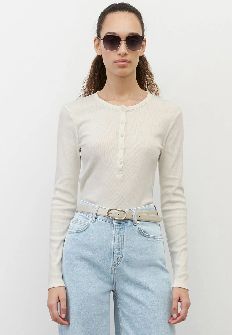 Marc O'Polo Damen LONGSLEEVE - Langarmshirt - White Cotton 1 Marc O'Polo Damen LONGSLEEVE - Langarmshirt - White Cotton