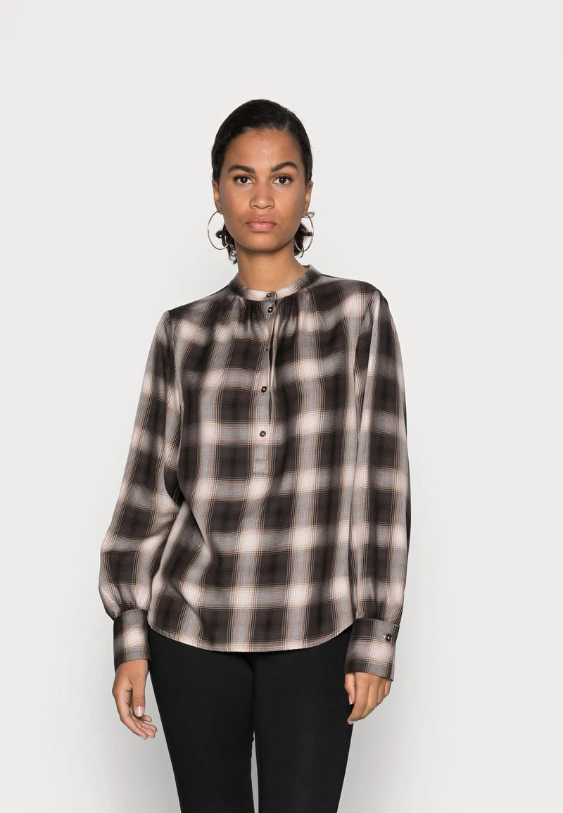 Marc O'Polo BLOUSE LONG SLEEVE STAND UP COLLAR CASUAL FIT CHECK - Bluse - Multi | Damen 1 Marc O'Polo BLOUSE LONG SLEEVE STAND UP COLLAR CASUAL FIT CHECK - Bluse - Multi | Damen