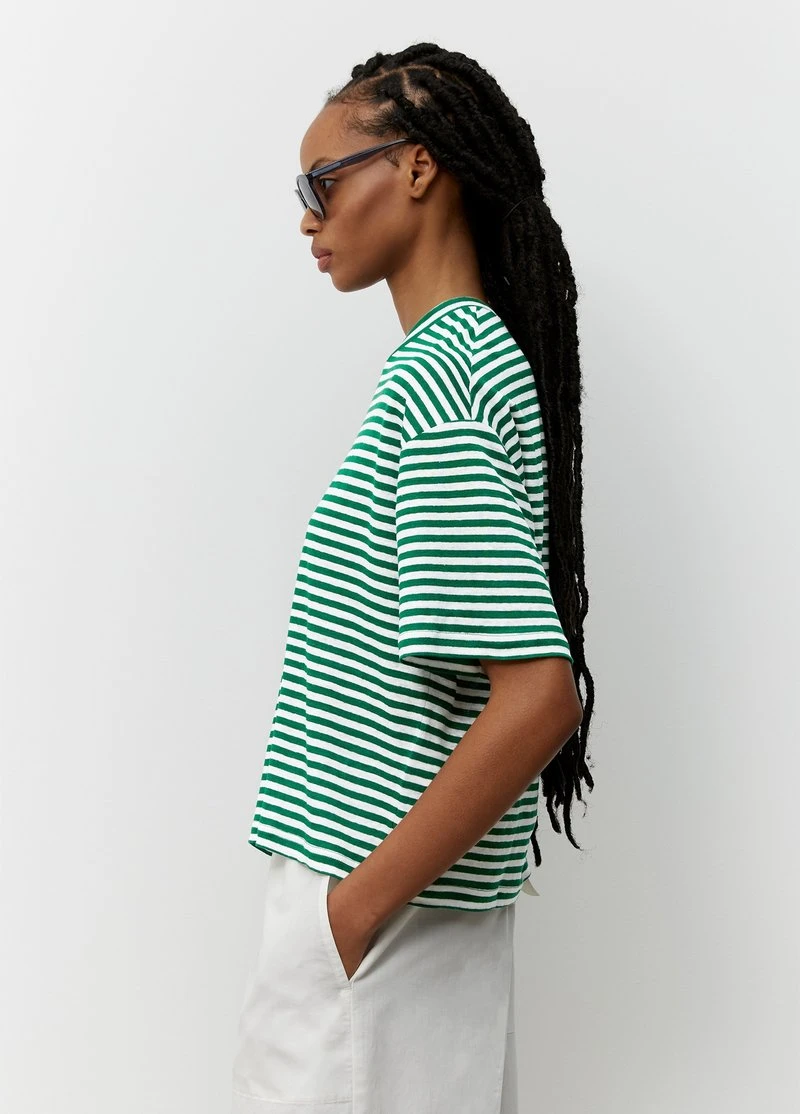 Marc O'Polo Damen LOOSE - T-Shirt Print - Multi Preppy Green 5 Marc O'Polo Damen LOOSE - T-Shirt Print - Multi Preppy Green – Bild 5