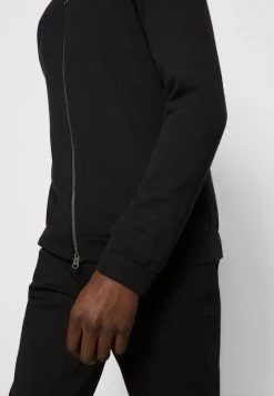 Marc O'Polo TRAINER WITH ZIP - Strickjacke - Black | Herren -Marc O'Polo Verkäufe fabb9f00ca4649c6a28d554e4f2c01c6