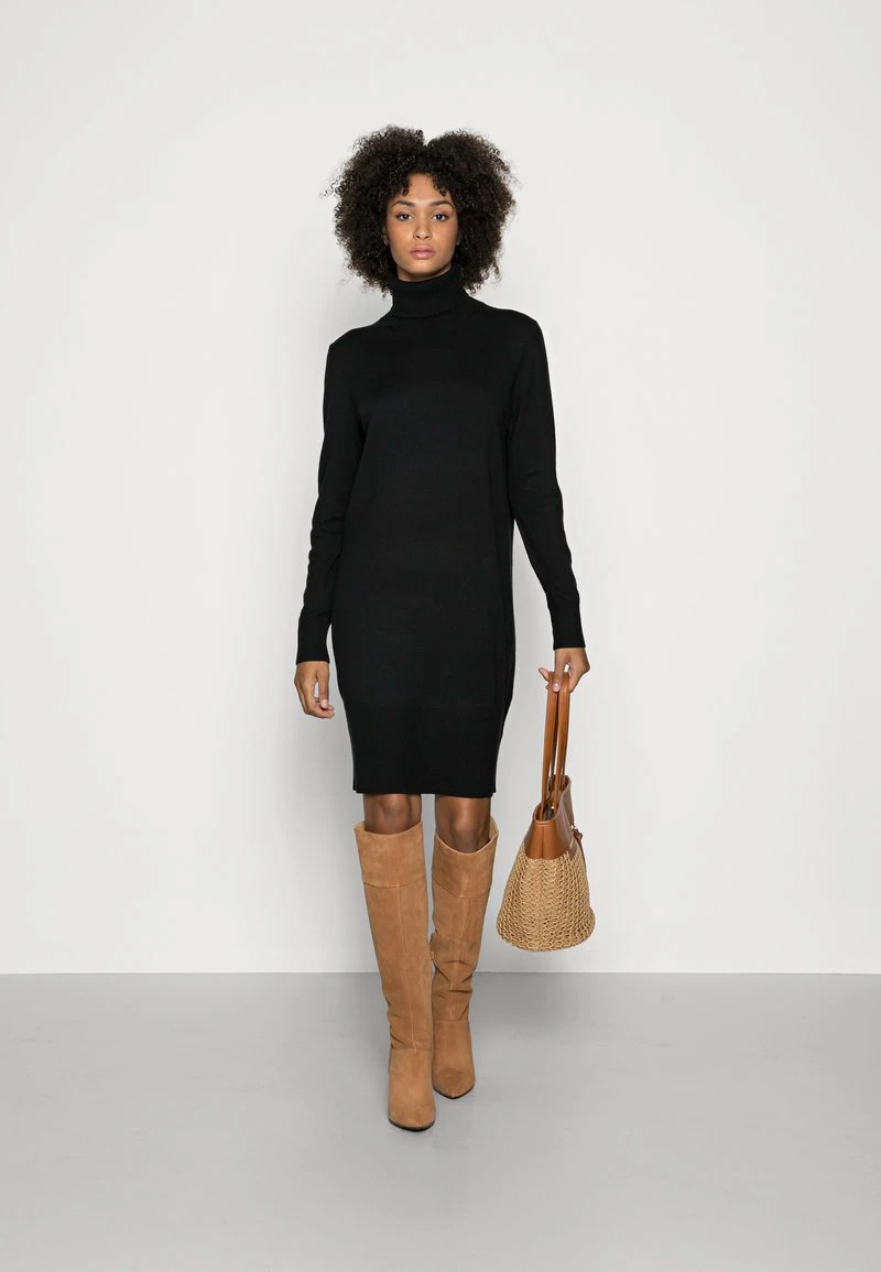 Marc O'Polo HEAVY DRESS LONGSLEEVE TURTLE NECK - Strickkleid - Black | Damen 2 Marc O'Polo HEAVY DRESS LONGSLEEVE TURTLE NECK - Strickkleid - Black | Damen – Bild 2